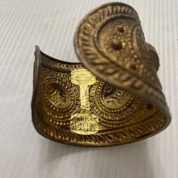 Krisa Greek Jewelry Cuff Bracelet Rare - Picture 6 of 8